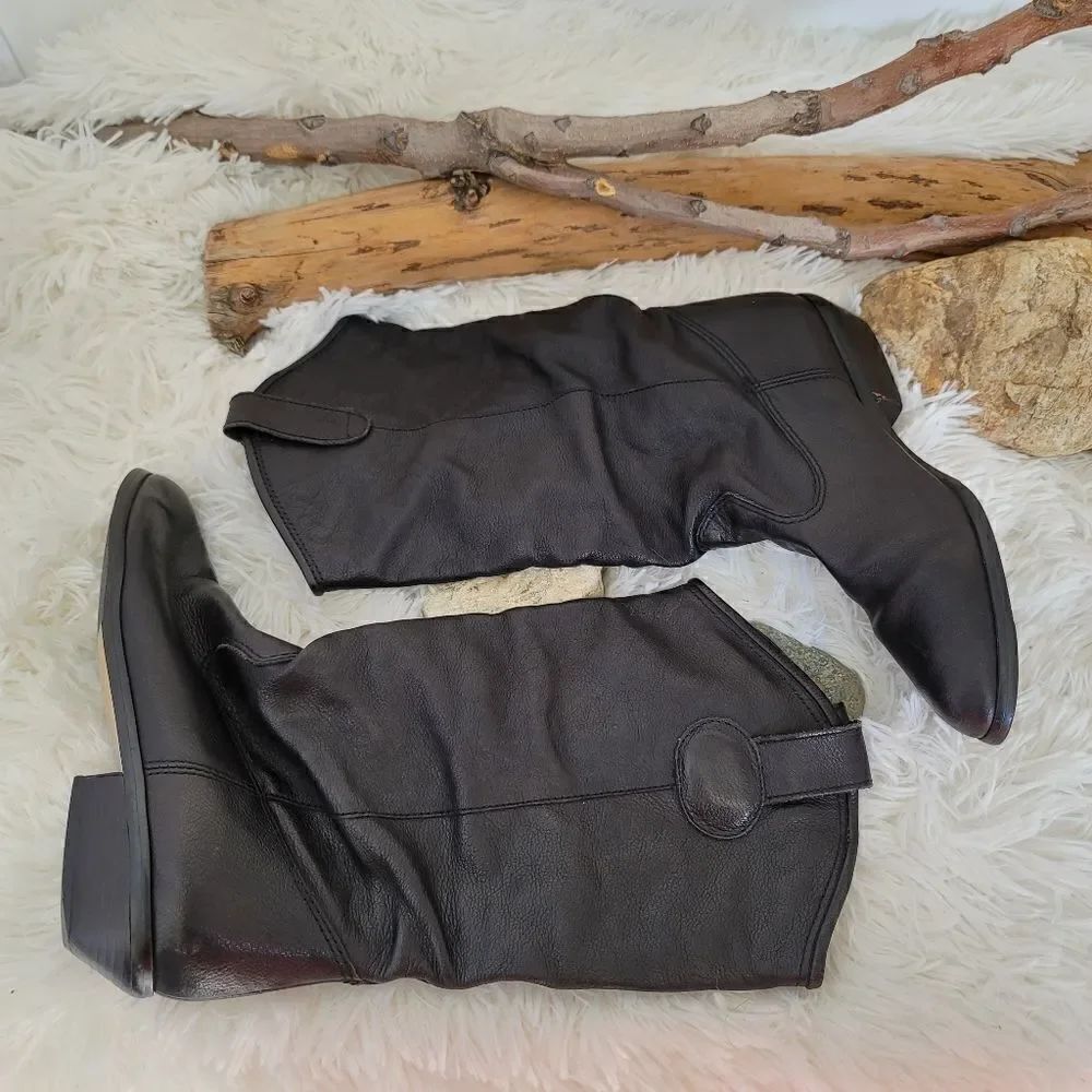 White mountain vintage leather western boots